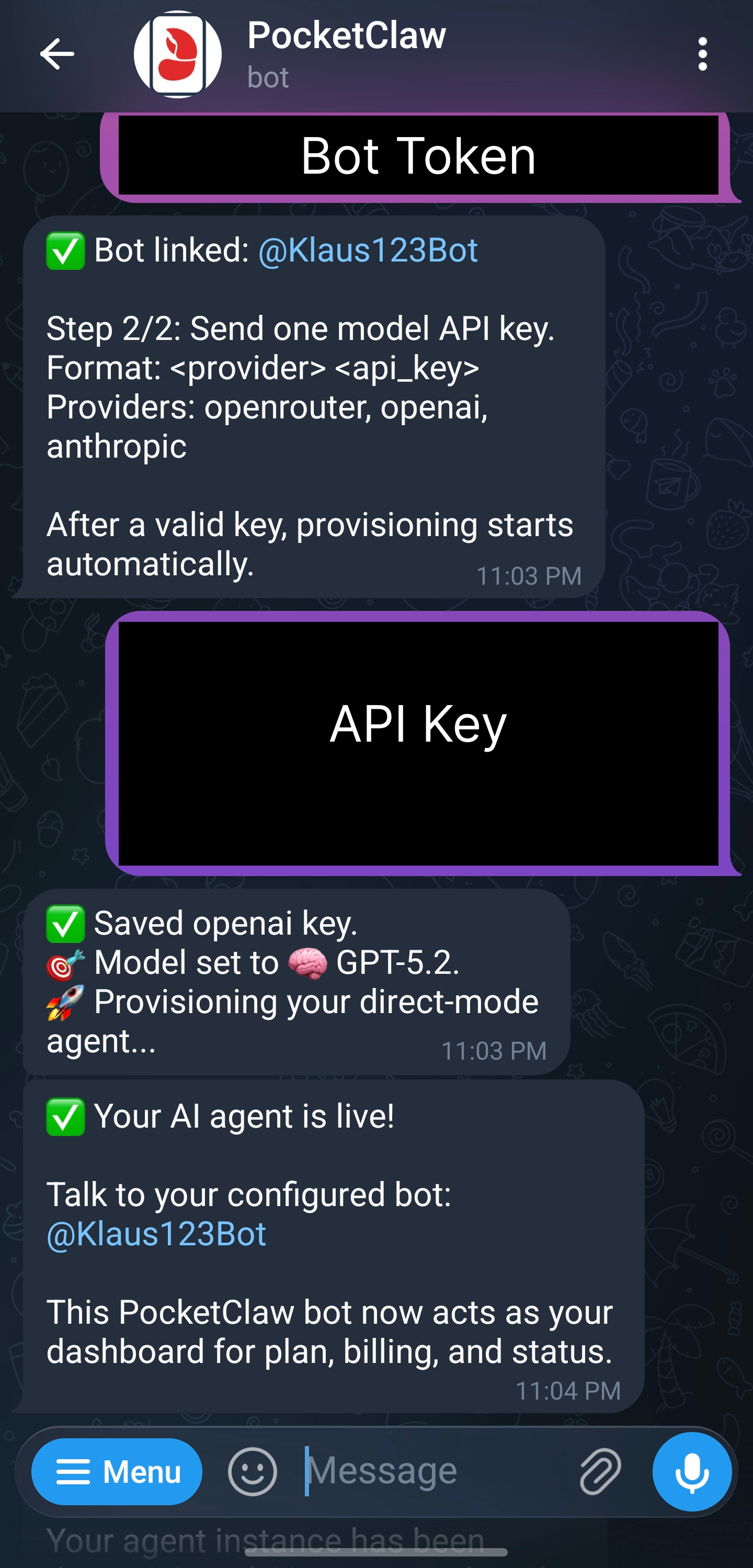 Direct mode onboarding flow