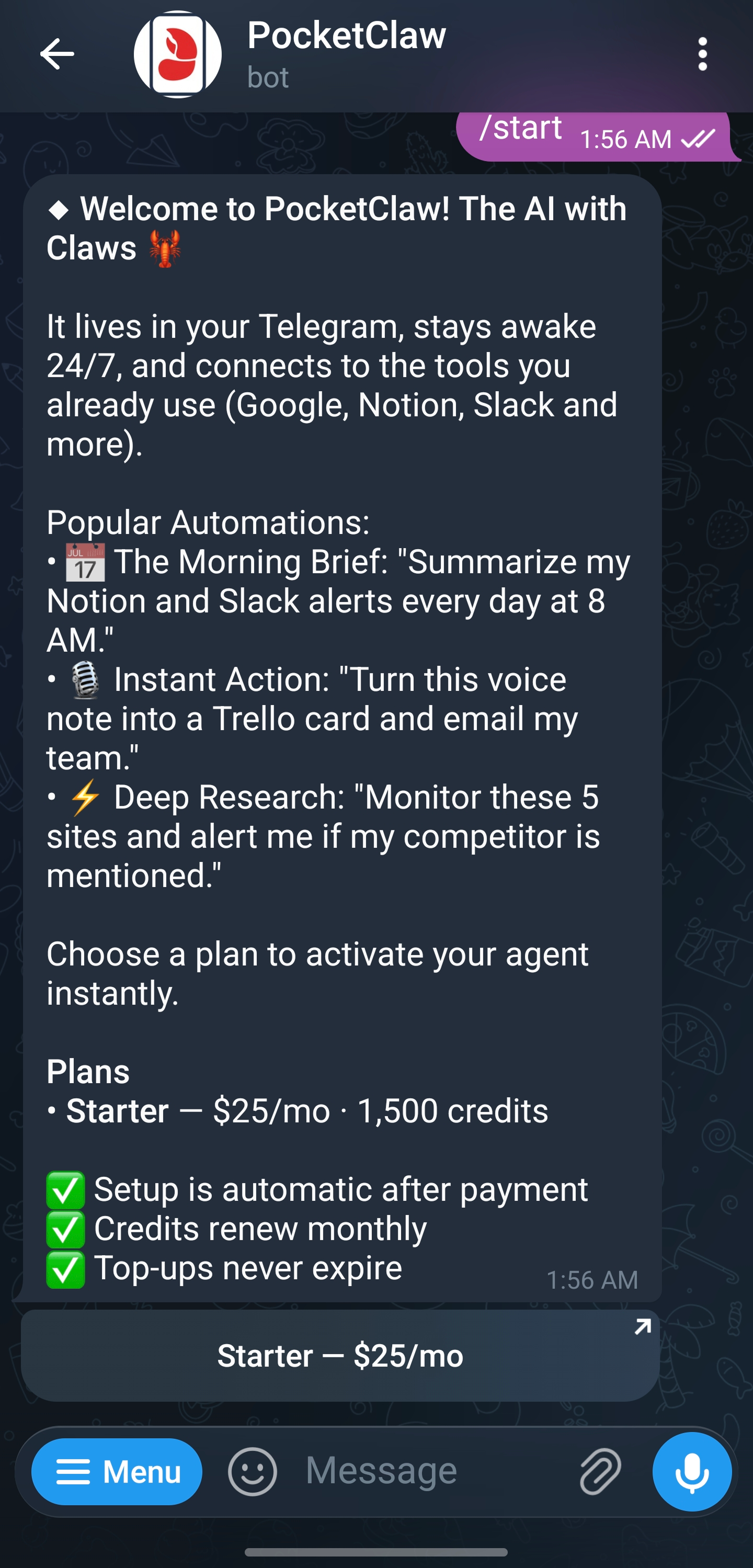 Managed mode start onboarding flow